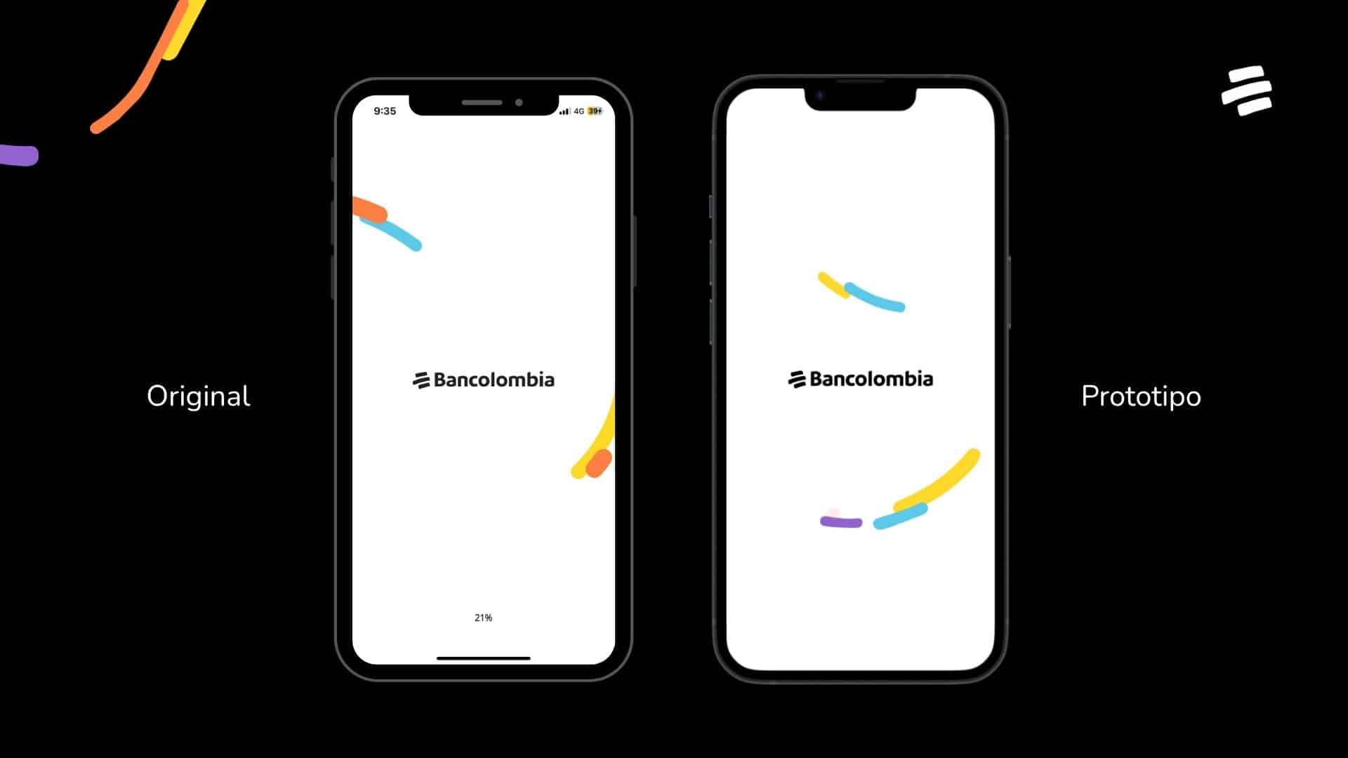 Prototipo navegable app Bancolombia en Figma — UX UI design Colombia