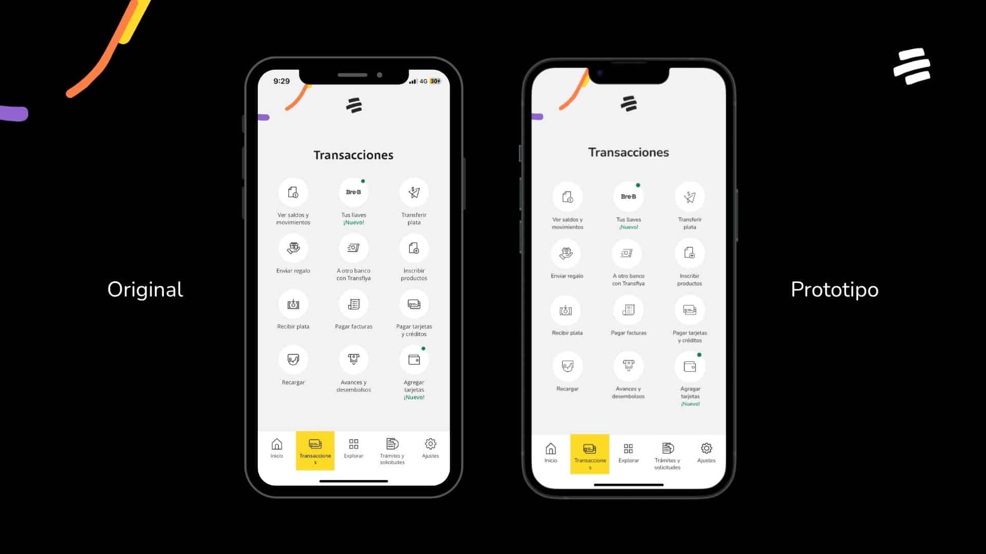 Prototipo navegable app Bancolombia en Figma — UX UI design Colombia