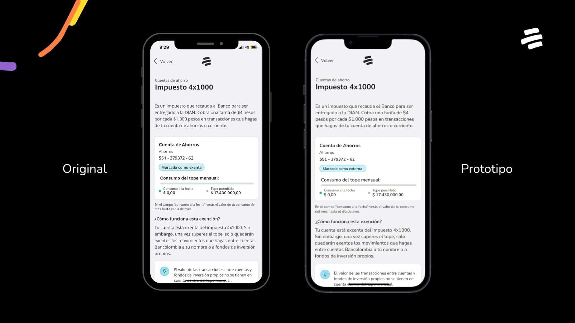 Prototipo navegable app Bancolombia en Figma — UX UI design Colombia