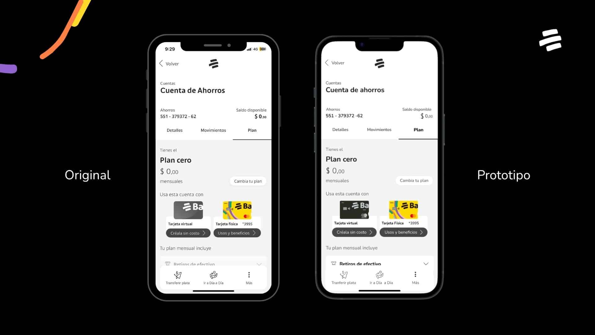 Prototipo navegable app Bancolombia en Figma — UX UI design Colombia