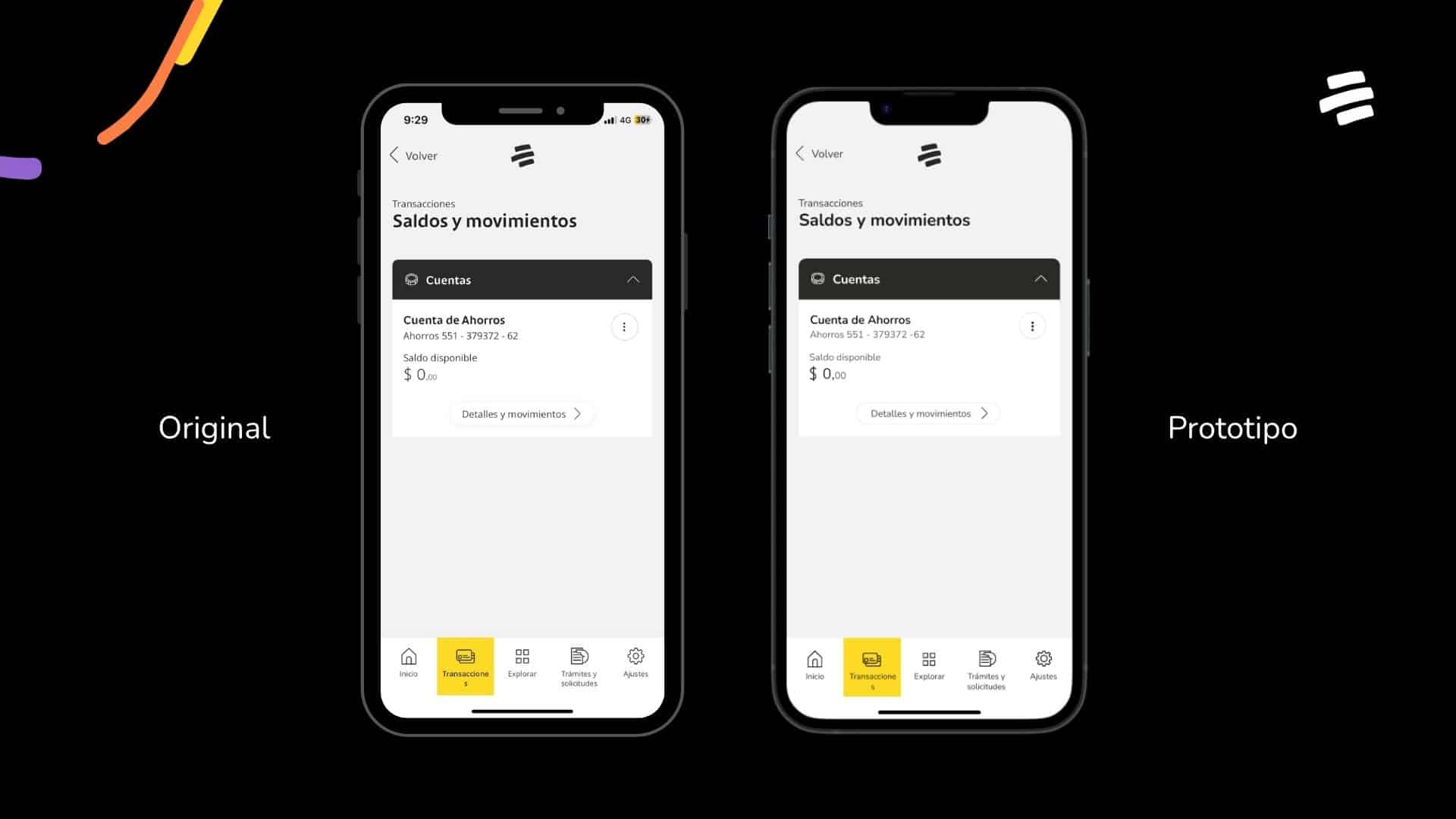 Prototipo navegable app Bancolombia en Figma — UX UI design Colombia