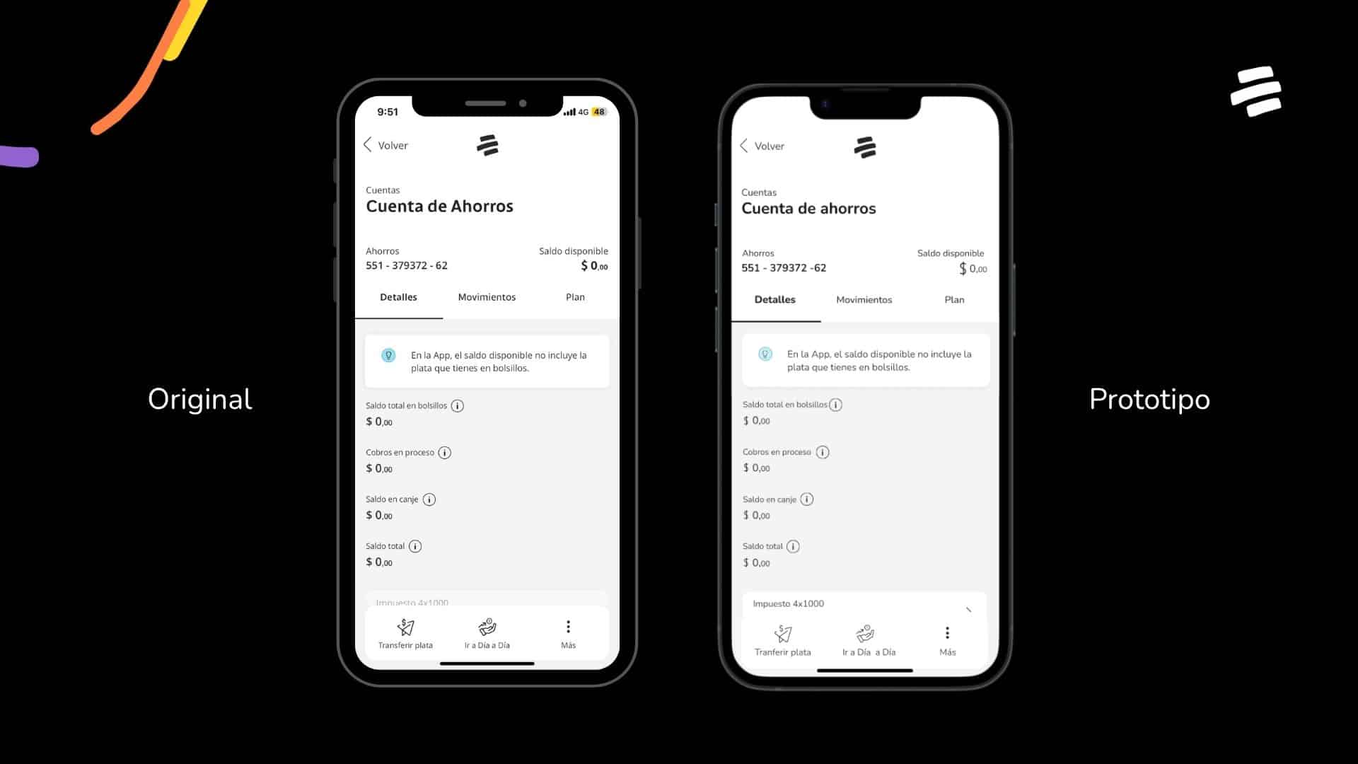 Prototipo navegable app Bancolombia en Figma — UX UI design Colombia